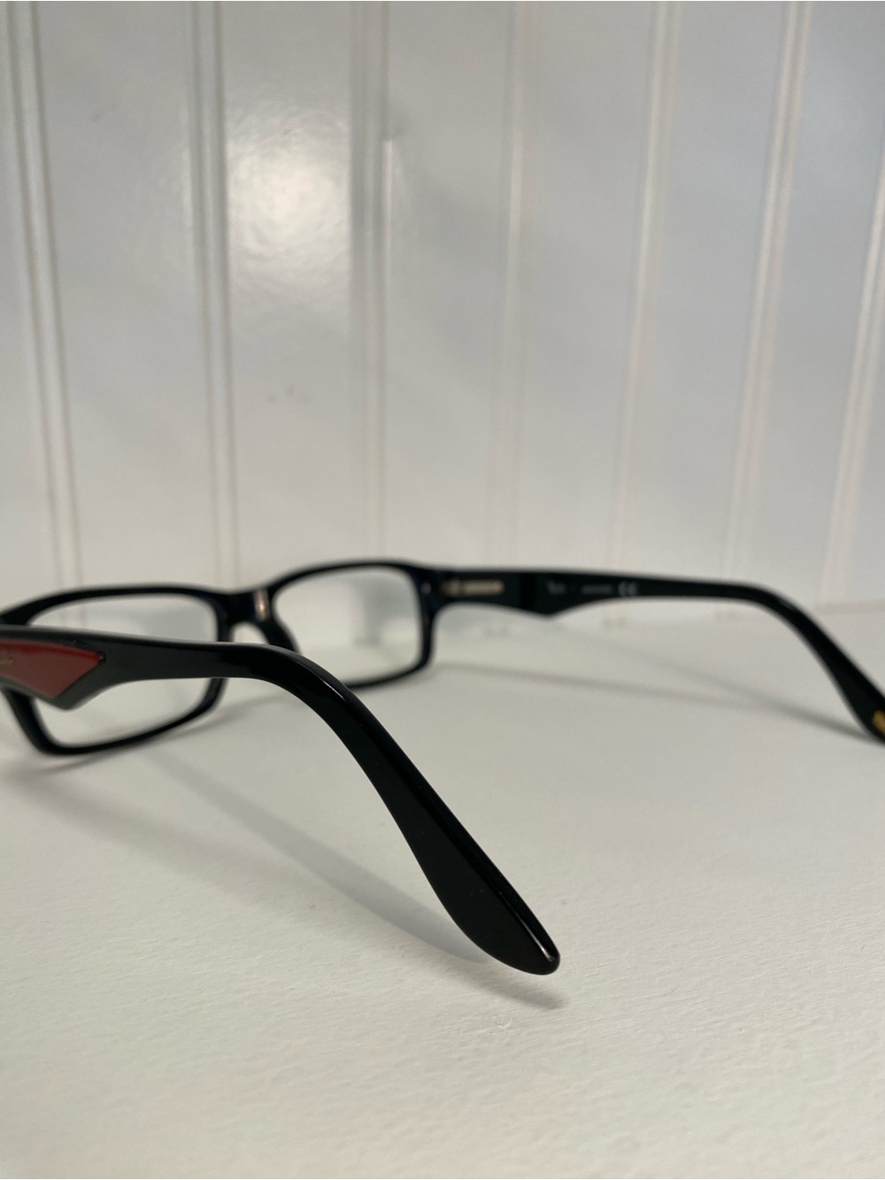 Ray-Ban - FRAMES ONLY! Black Glasses with Red Accent - RB 5180 2000 54[]15 140 - Picture 5 of 14